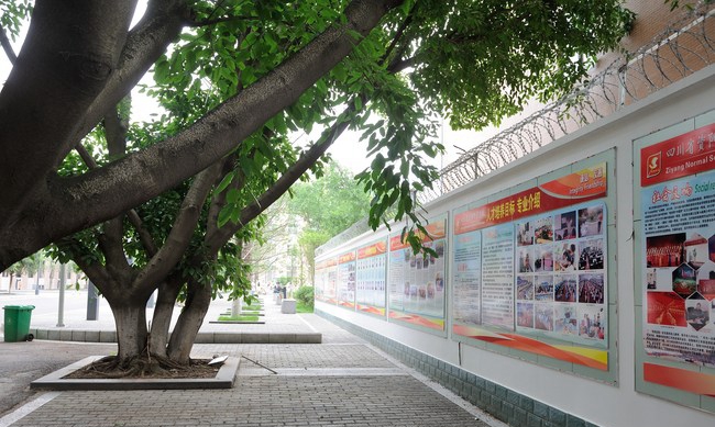 四川省资阳师范学校文化墙