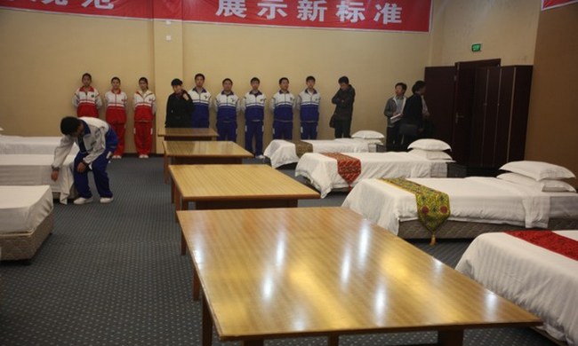 四川省成都市礼仪职业中学旅游专业客房实训室