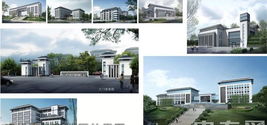 四川省达州中医学校建设中的新校区效果图