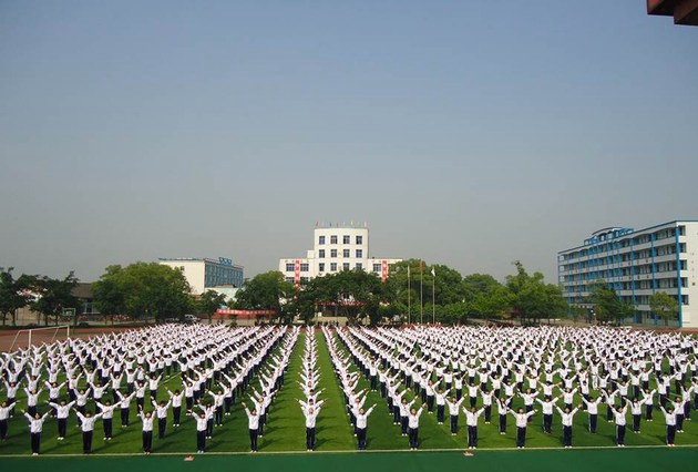 四川江安县职业技术学校（宜宾江安职校）大课间活动