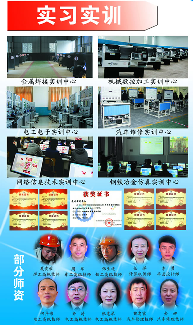 贵州水钢技师学院(水钢高级技工学校)实训中心及师资介绍