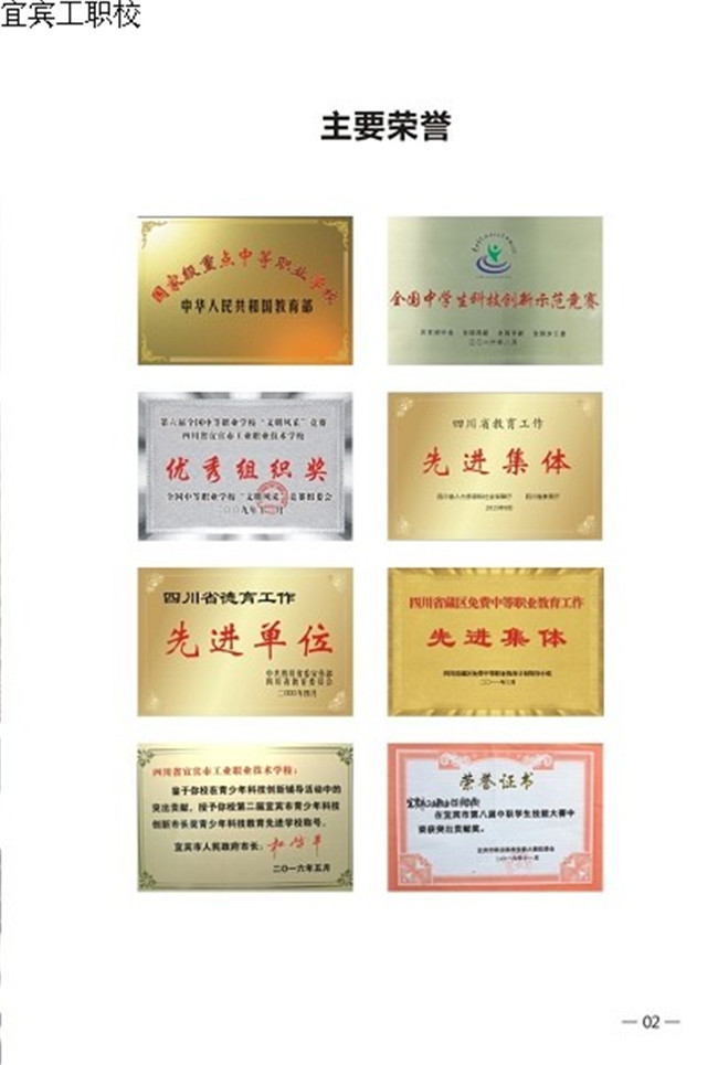 2020年宜宾市工业职业技术学校招生简介