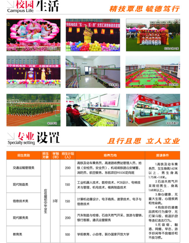 2020年遂宁市机电职业技术学校招生简介