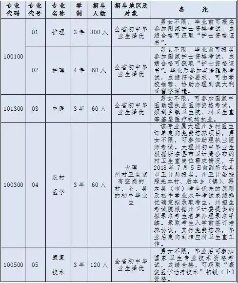 大理护理职业学院招生计划2 大理护理职业学院招生计划2