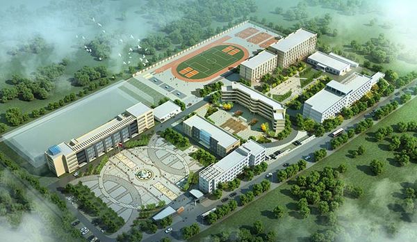 旬邑县职教中心鸟瞰图 旬邑县职教中心鸟瞰图