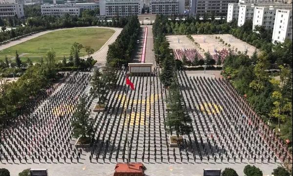 曲靖财经学校校园俯拍 曲靖财经学校校园俯拍