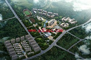 云南省轻工业(技工)学校新校区鸟瞰图 云南省轻工业(技工)学校新校区鸟瞰图